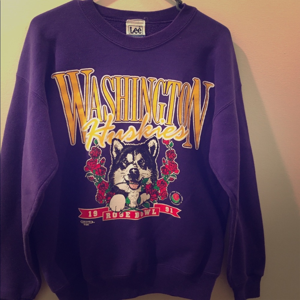 Vintage 1991 Washington Huskies Rose Bowl sweater